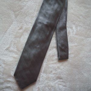 Breuer for Bergdorf Goodman Neck Tie -- Silk -- Black & White Herringbone